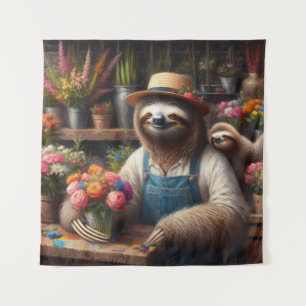 Tapete De Parede Sloth Florist