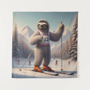Tapete De Parede Sloth Skiing