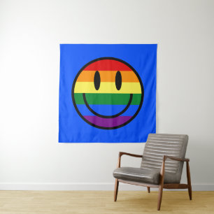 Tapete De Parede Smiley face arco-íris