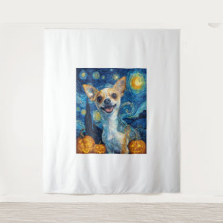 Tapete De Parede smiling chihuahua dog starry night by Van Gogh fin