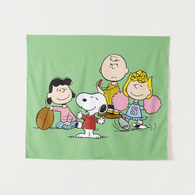 Tapete De Parede Snoopy e Gang Play Futebol (Frente (Horizontal))