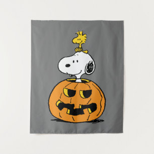 Tapete De Parede Snoopy & Woodstock Pumpkin