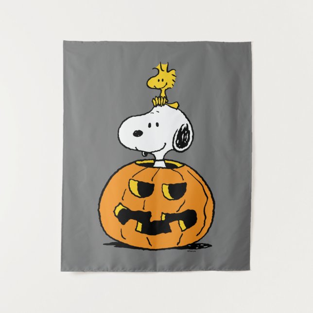 Tapete De Parede Snoopy & Woodstock Pumpkin (Frente)