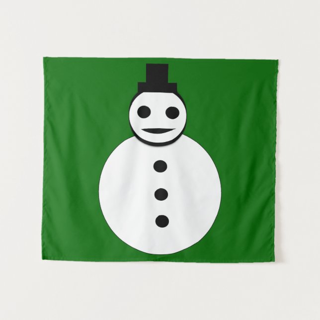 Tapete De Parede Snowman sorridente de Natal (Frente (Horizontal))