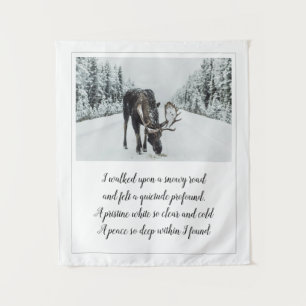 Tapete De Parede SnowRoad Com Moose Winter Poem