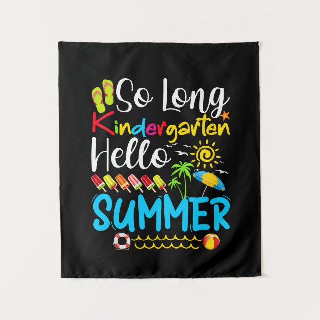 Tapete De Parede So Long Kindergarten Grade Hello Summer (Frente)