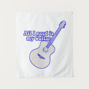 Tapete De Parede Só preciso da minha guitarra. Palavras motivaciona