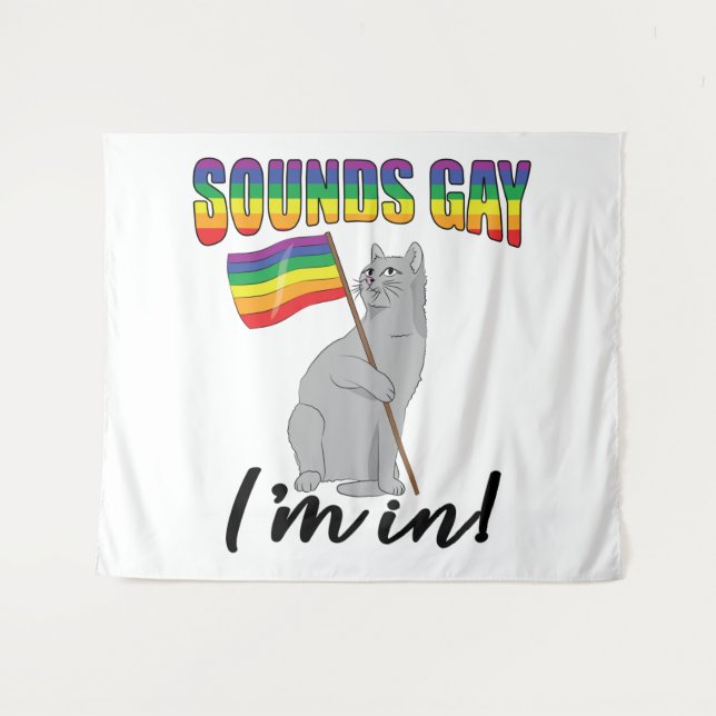 Tapete De Parede Soa Gay, estou em Gato (Frente (Horizontal))