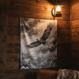 Tapete De Parede Soaring Eagle Mountain Tapestry | Black and White 
