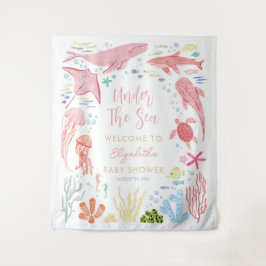 Tapete De Parede Sob o Chá de fraldas Sea Girl Bem-vindo