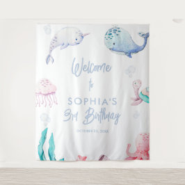Tapete De Parede Sob o mar aniversário de 3 anos