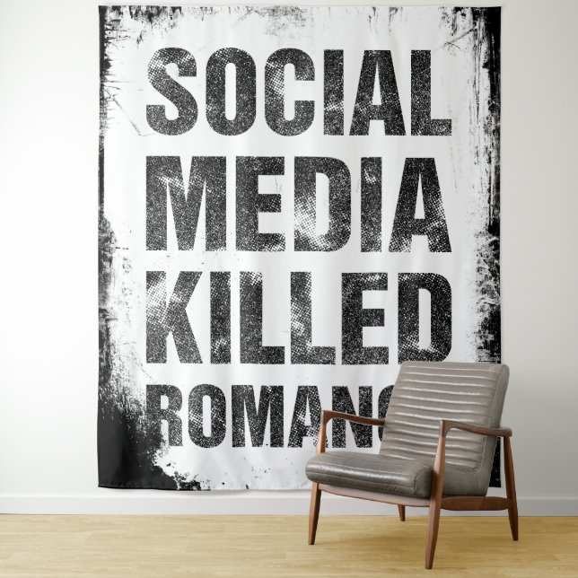 Tapete De Parede Social Media Killed Romance (In Situ)