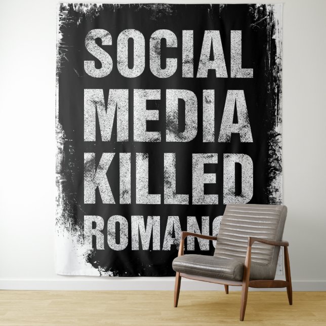 Tapete De Parede Social Media Killed Romance (In Situ)