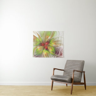 Tapete De Parede Soft and tenderness fractal fantasy flowers