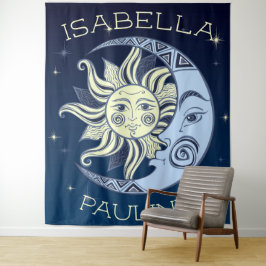 Tapete De Parede Sol e Lua Celestiais 