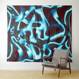 Tapete De Parede Sombras de ciano azul no abstrato