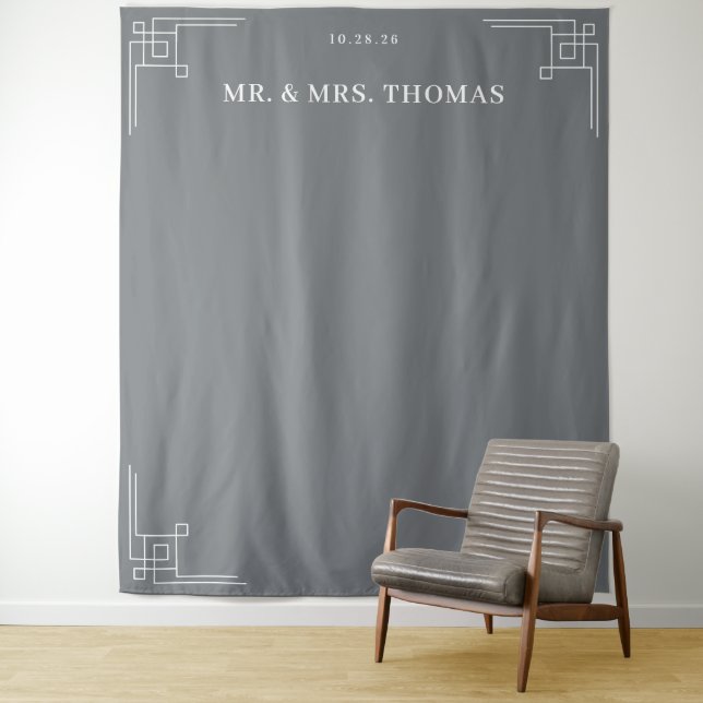 Tapete De Parede Sophisticated Gray Geometric Accents (In Situ)
