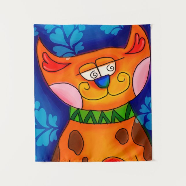 Tapete De Parede Sorriso Laranja Tabby Cat (Frente)