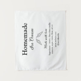 Tapete De Parede Sorvete caseiro adiciona ingredientes feitos com a