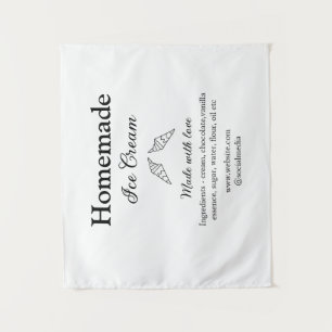 Tapete De Parede Sorvete caseiro adiciona ingredientes feitos com a