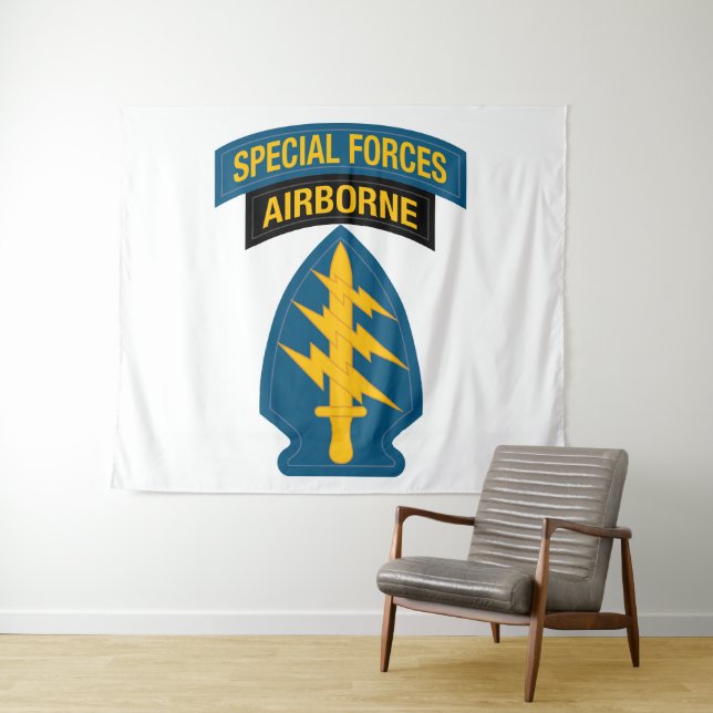 Tapete De Parede Special Forces insignia Airborne Tab (In Situ (Horizontal))