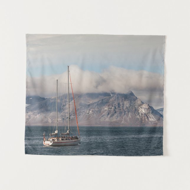 Tapete De Parede Spitsbergen Svalbard Sailboat (Frente (Horizontal))