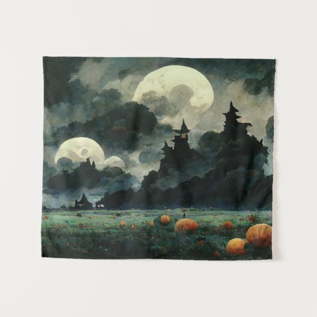 Tapete De Parede Spooky Halloween Landscapes (Frente (Horizontal))