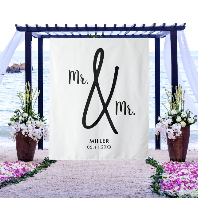 Tapete De Parede Sr. e Sr. Gay de Casamento LGBT (Mr and Mr Backdrop Gay Wedding LGBT
)
