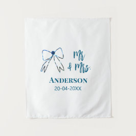 Tapete De Parede Sr & Sra adicionar nome data casamento favor arco 