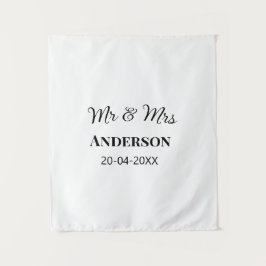 Tapete De Parede Sr & Sra adicionar sobrenome data ano lembrancinha