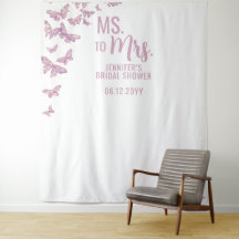 Sra. Purple Dourada Borboleta Branca