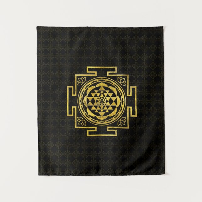 Tapete De Parede Sri dourado Yantra/Sri Chakra (Frente)