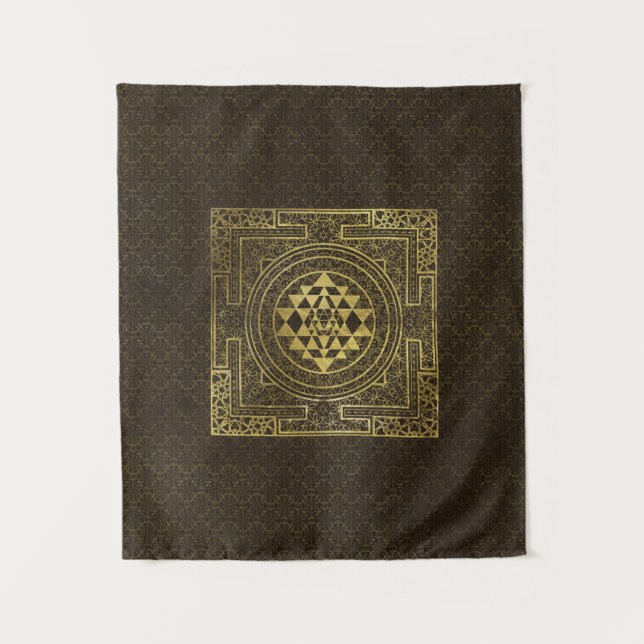 Tapete De Parede Sri Dourado Yantra/Sri Chakra (Frente)