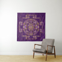 Sri Yantra/ametista e ouro de Sri Chakra
