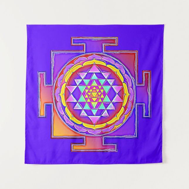 Tapete De Parede Sri Yantra - Símbolo hinduísmo Design 1 (Frente)