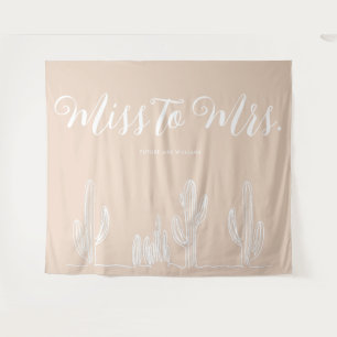 Tapete De Parede Srta. Modern Boho Cactus Cream Bachelorette