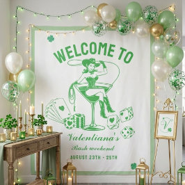 Tapete De Parede St patrick Lucky Martini Bachelorette welcome sign