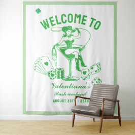 Tapete De Parede St patrick Lucky Martini Bachelorette welcome sign