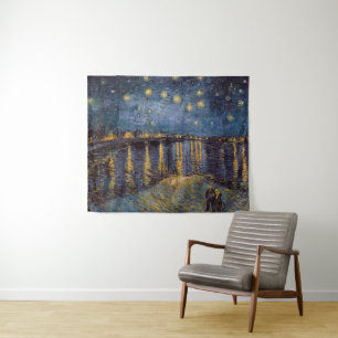 Tapete De Parede Starry Night Over Rhone River por Vincent Van Gogh