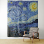 Tapete De Parede "Starry Night" por Van Gogh<br><div class="desc">Este design apresenta uma reprodução inalterada e sem edição,  de alta resolução,  da famosa pintura "Noite Estrelada" de Van Gogh.</div>