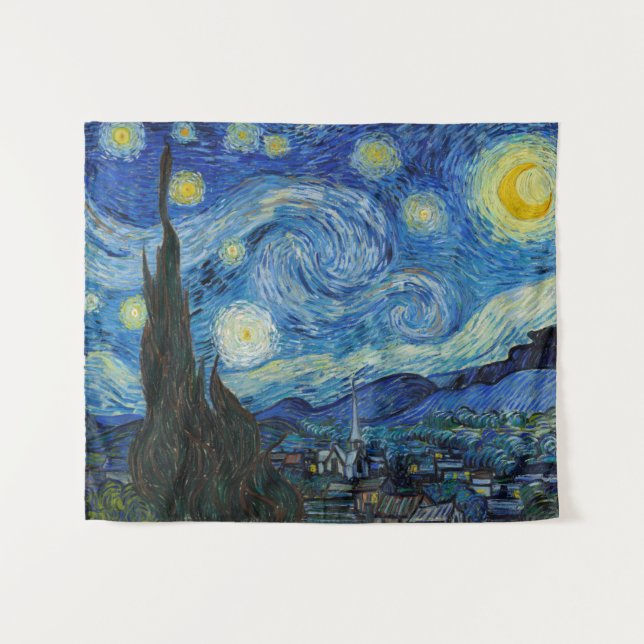 Tapete De Parede Starry Night | Vincent van Gogh (Frente (Horizontal))