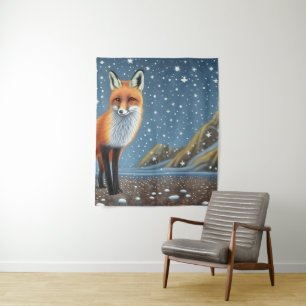 Tapete De Parede Starry Starry Night Storybook Fox