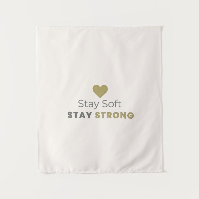 Tapete De Parede Stay Soft Stay Strong Minimal Motivational Wall Ta (Frente)