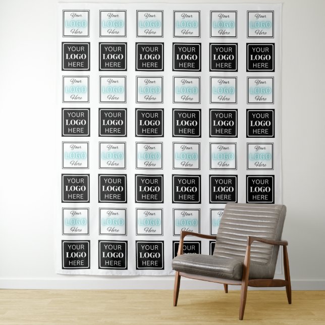 Tapete De Parede  Step & Repeat Business Backdrop Two Logo Banner (In Situ)