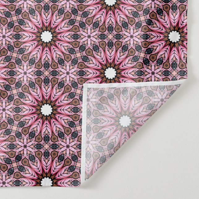 Tapete De Parede Stitched Pink Feather Boho  (Detalhe)