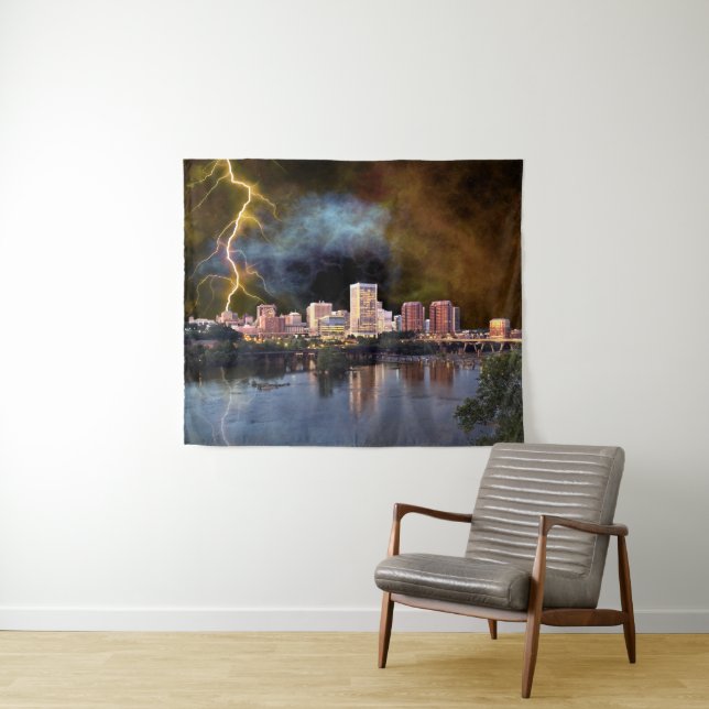 Tapete De Parede Stormy Richmond Skyline (In Situ (Horizontal))