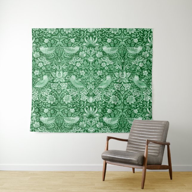 Tapete De Parede Strawberry Thef Green, William Morris (In Situ (Horizontal))