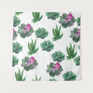 Tapete De Parede Suculentes de Aquarela Design