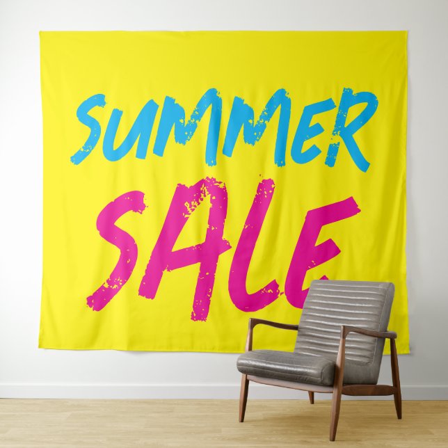 Tapete De Parede Summer Sale Sign, Retail Store Sale Banner, Large (In Situ (Horizontal))