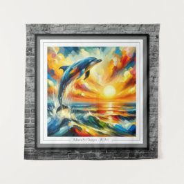 Tapete De Parede Sun Kissed Dolphin Leap